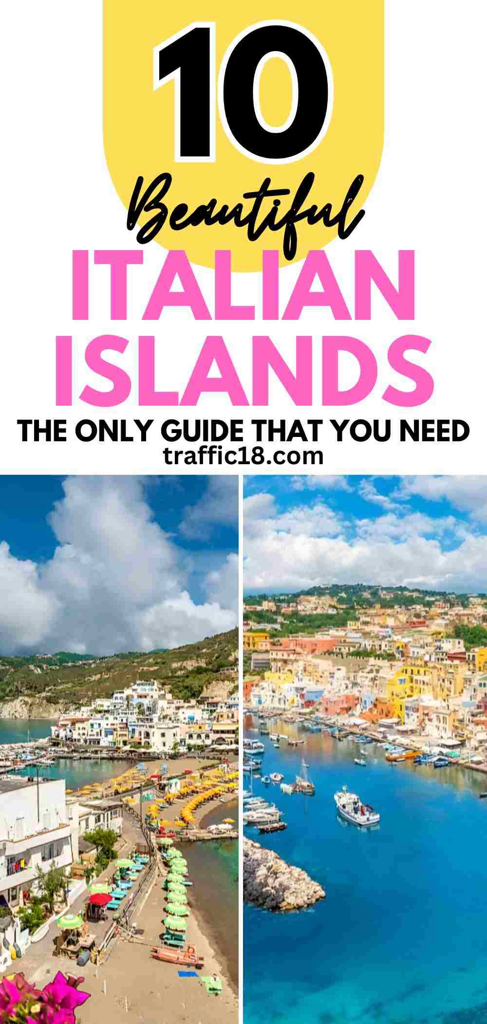 Collage of 10 Beautiful Italian Islands; The Only Guide That You Need to read before visiting Italy!