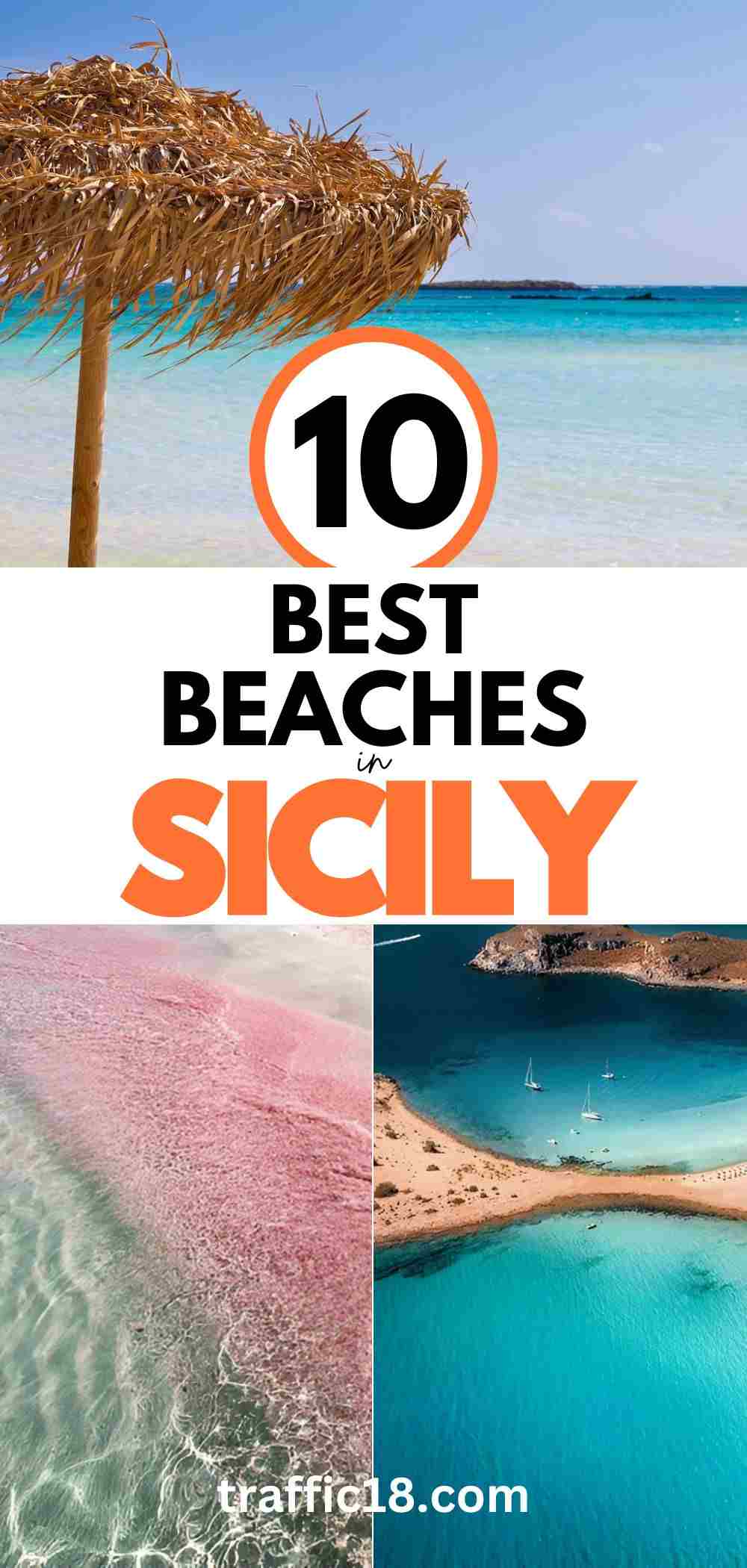 Collage of the Best Beaches in Sicily