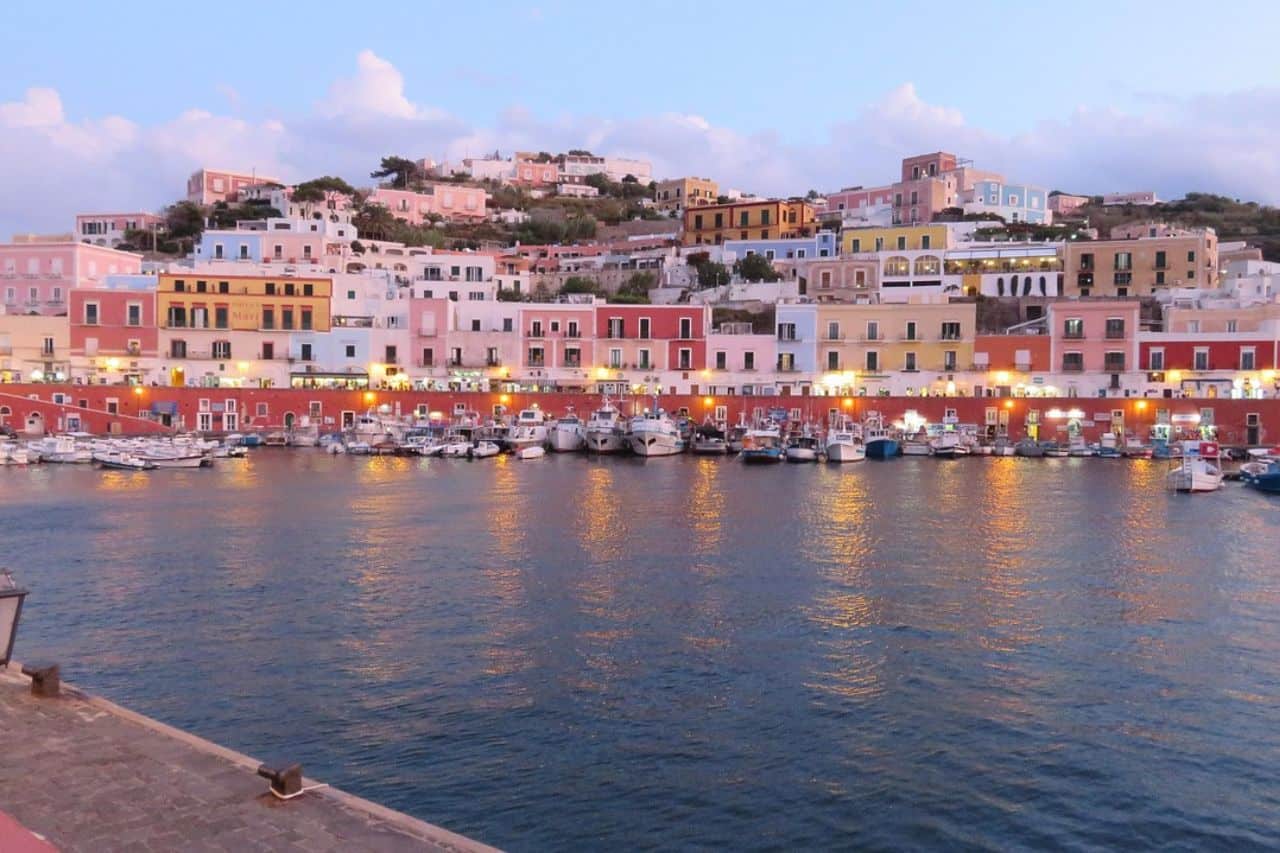 Ponza, the largest of the Pontine Islands, Italy