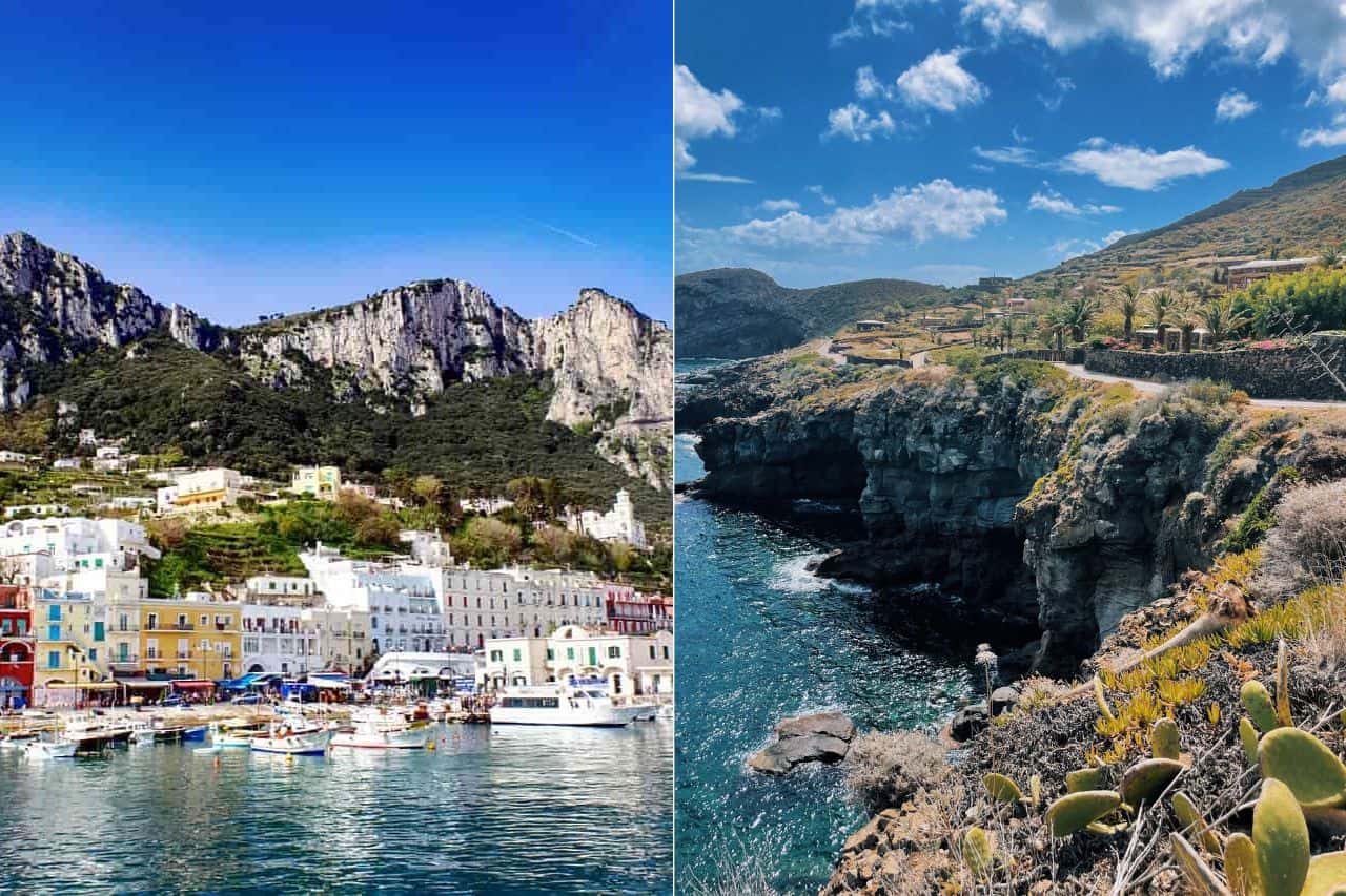 Collage of the best Italian islands