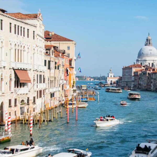 Gorgeous view of the Grand Canal, Venice, Italy; Read these Italy Travel Tips before you go!