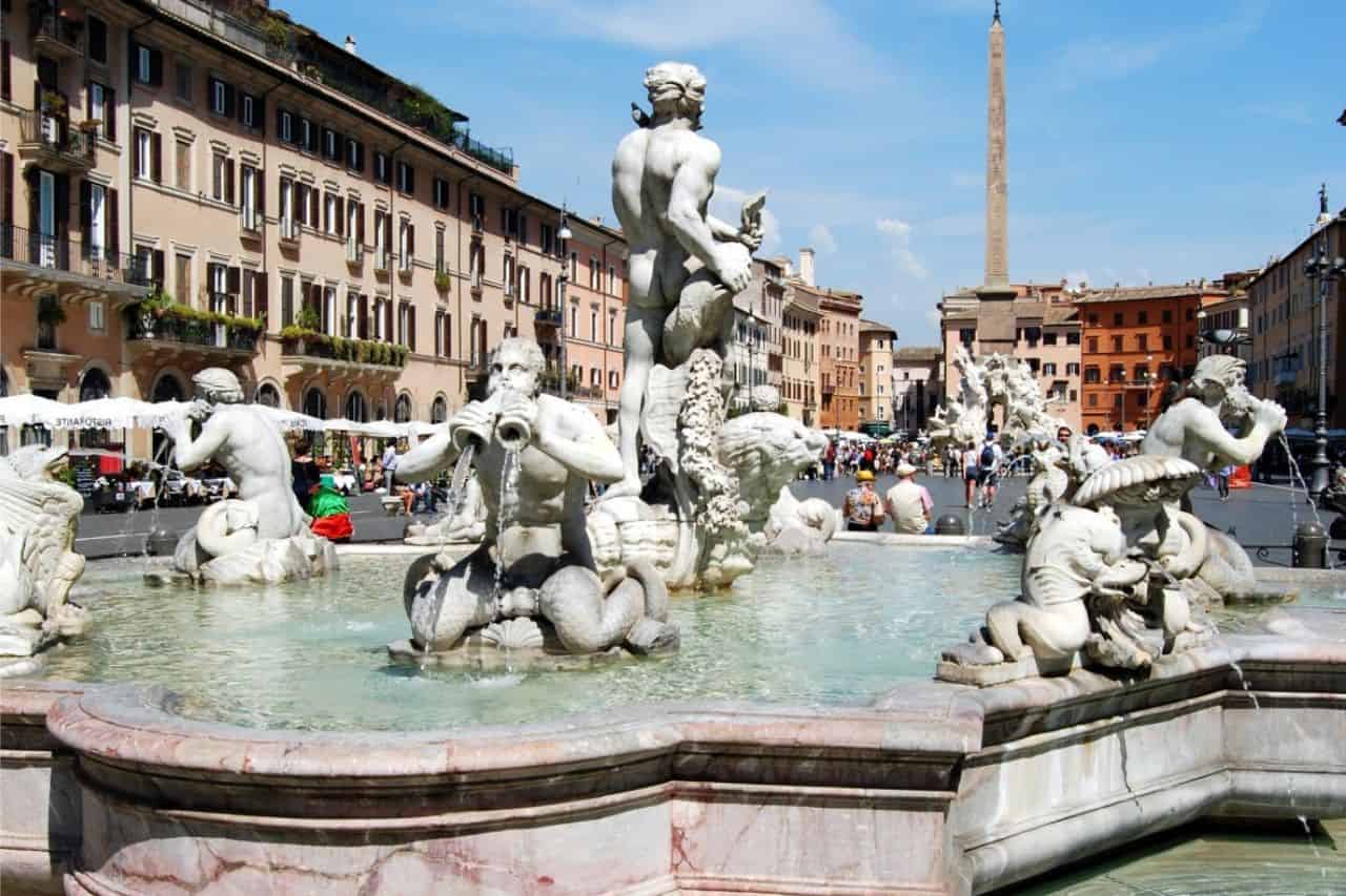 Fontana del Moro (Moor Fountain) at the Piazza Navona, Rome
