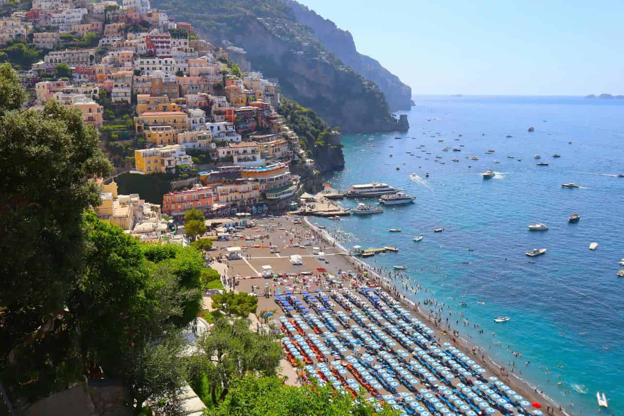 Scenic picture-perfect view of Amalfi Coast; one of the best places to visit in Italy