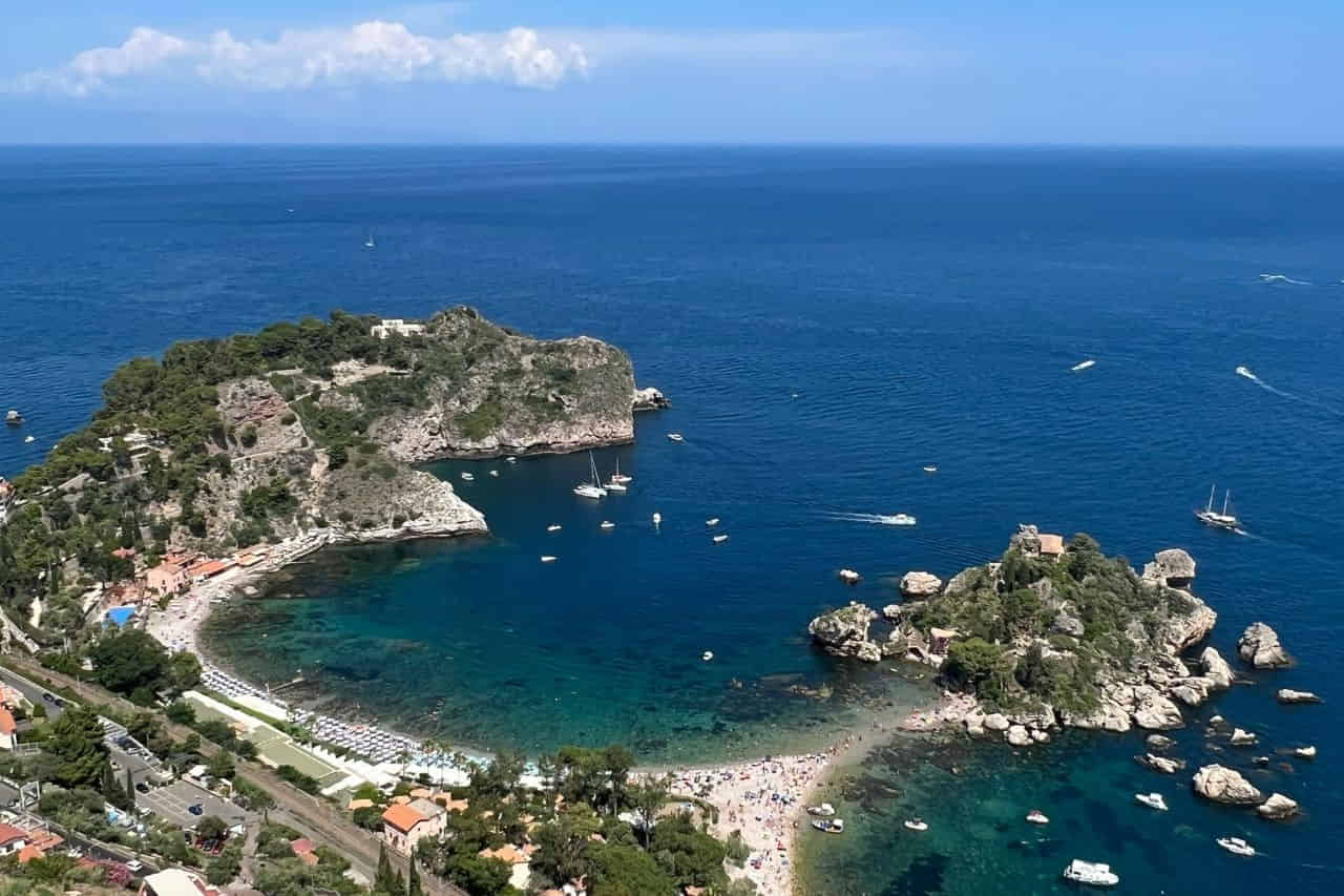 Isola Bella aka Pearl of the Ionian Sea Taormina Sicily Italy 