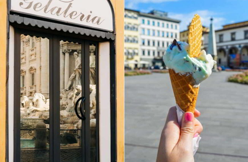 Collage of Best Gelato in Rome
