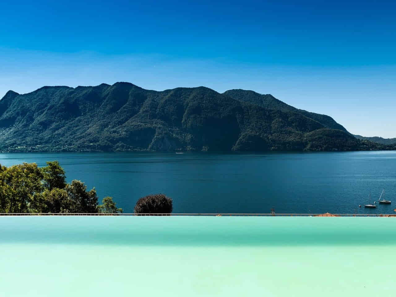 Clear view of Lake Maggiore Italy