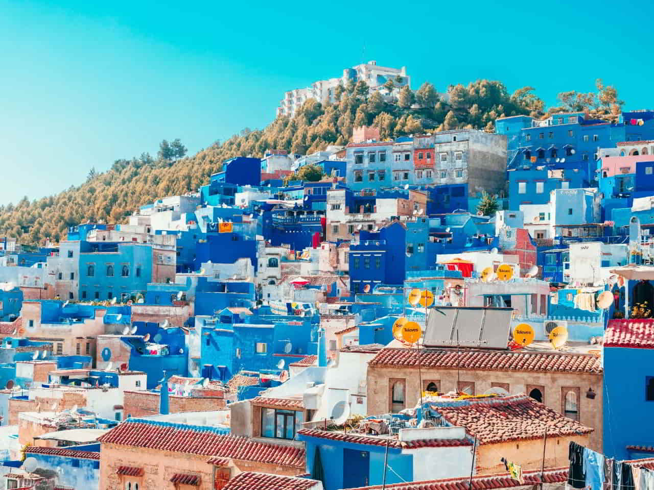 Stunning Chefchaouen city in the Rif Mountains of northwest Morocco