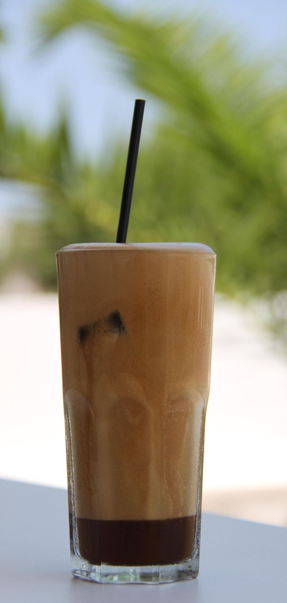 Glass of a delicious Greek iced coffee