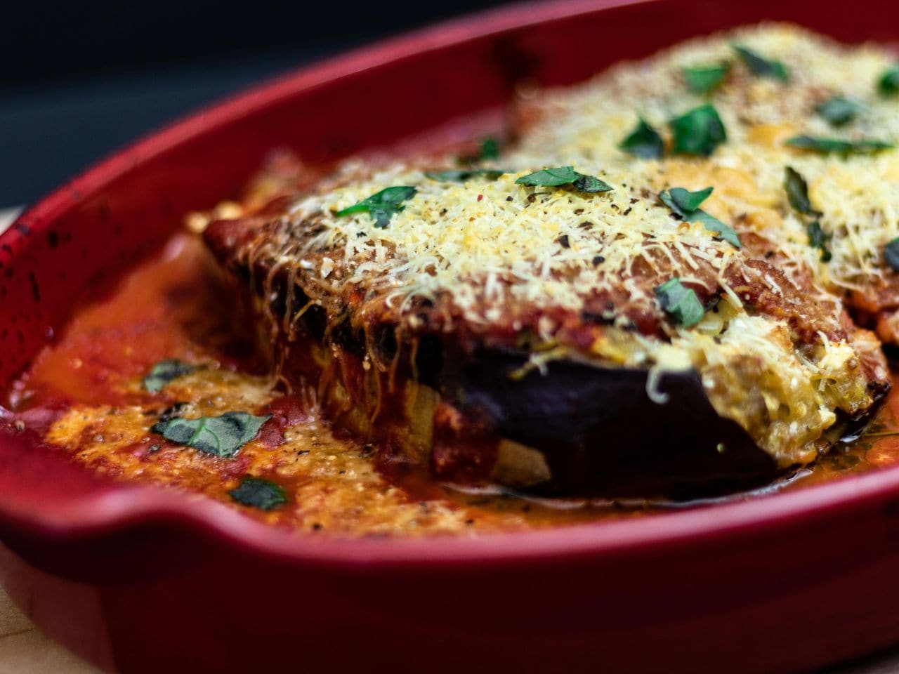 View of the delicious Moussaka Cretan dish
