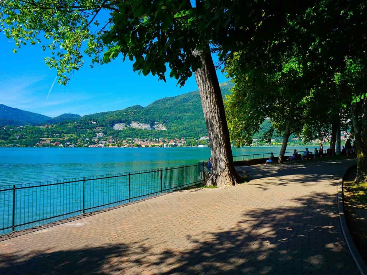 Path of the Greenway del Lago Como Italy