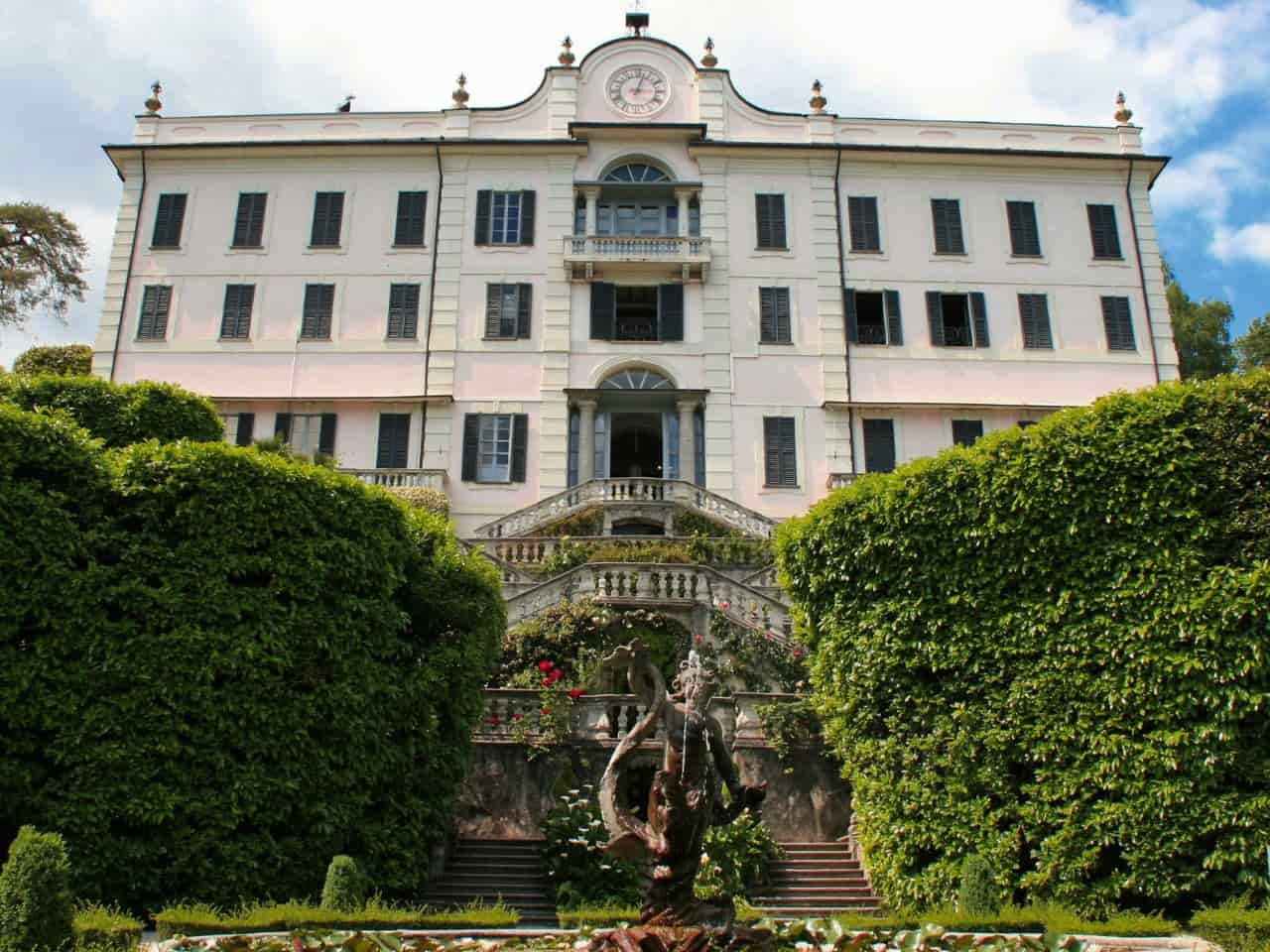 Stunning view of Villa Carlotta Lake Como Italy