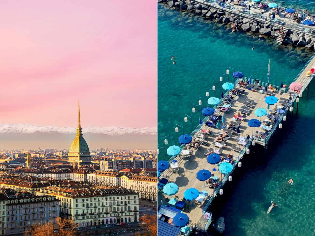 Collage of The Most Beautiful Places to visit in Italy