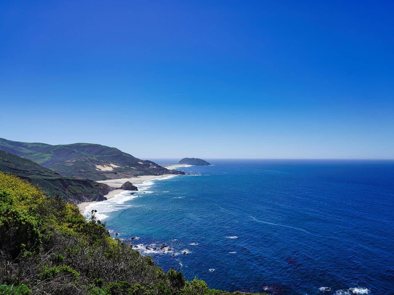 Ever charming view of Pacific Ocean near Big Sur California in United States of America