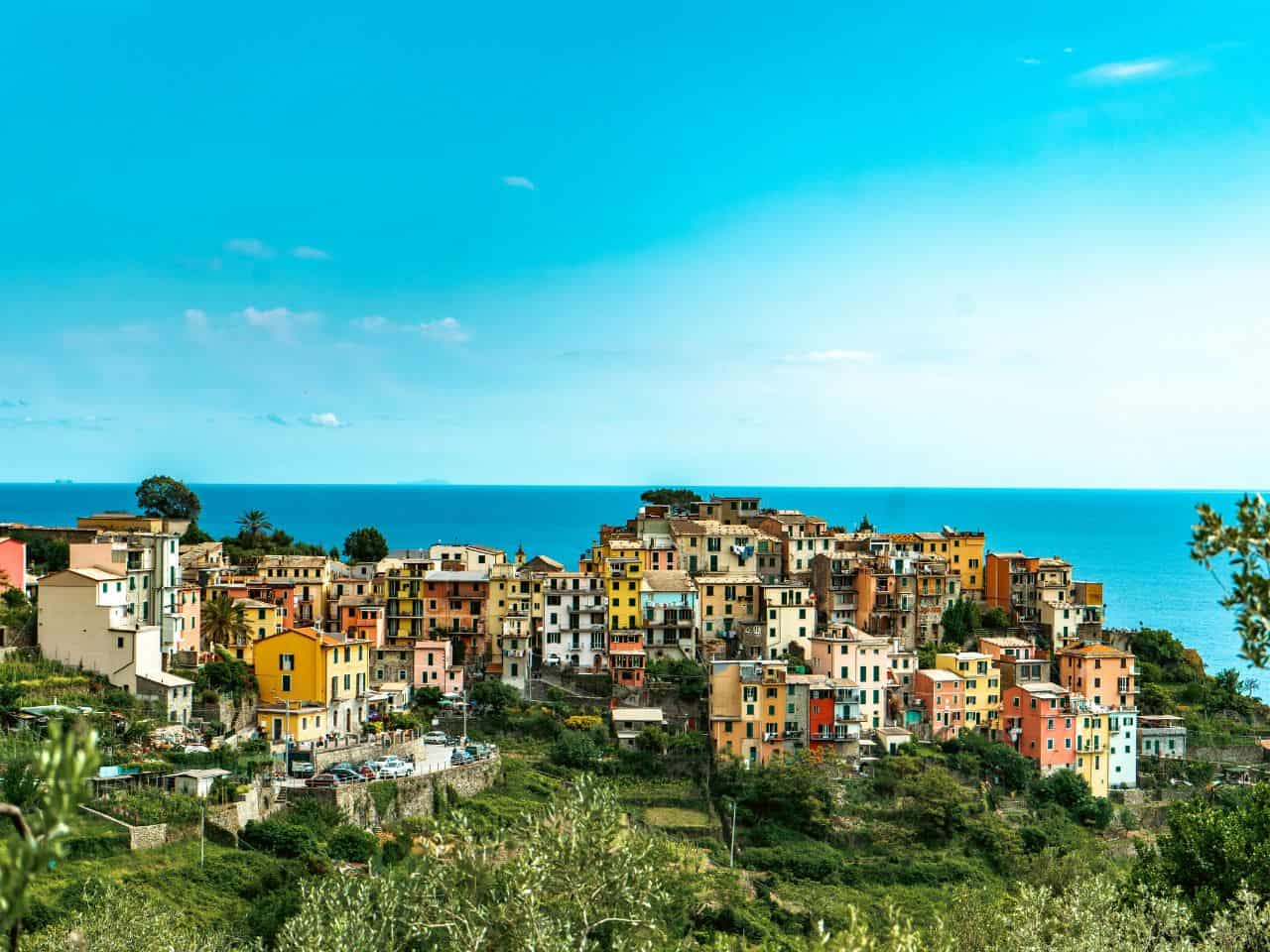 Beautiful view of Corniglia Village one of the charming village of Cinque Terre Italy