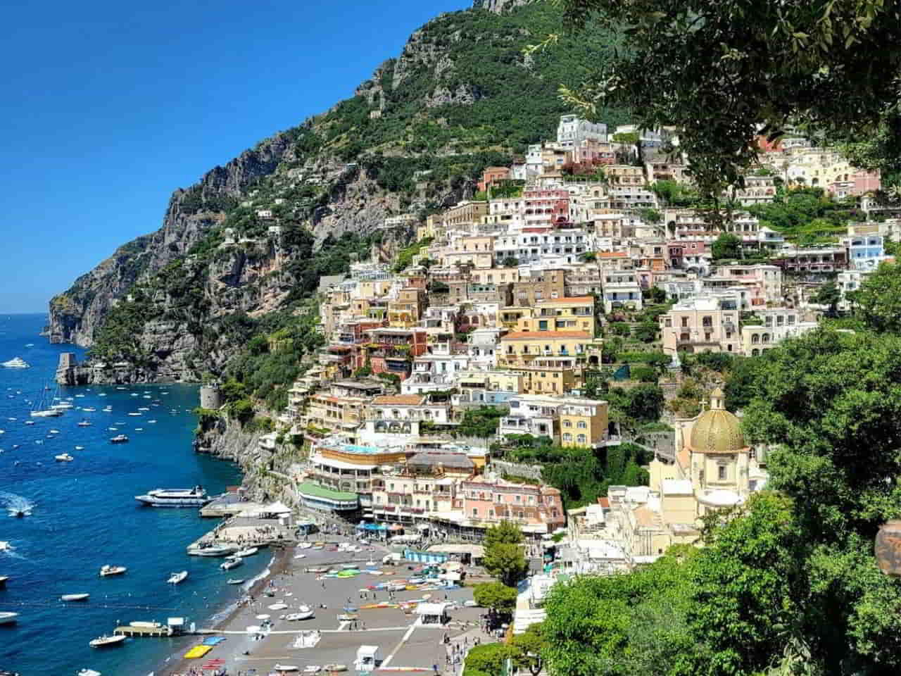 View of the Positano town of Italy