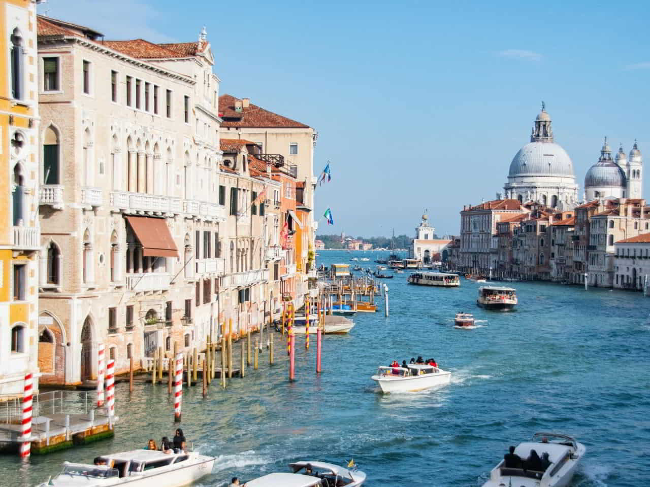 Beautiful view of Grand Canal of Venice Italy