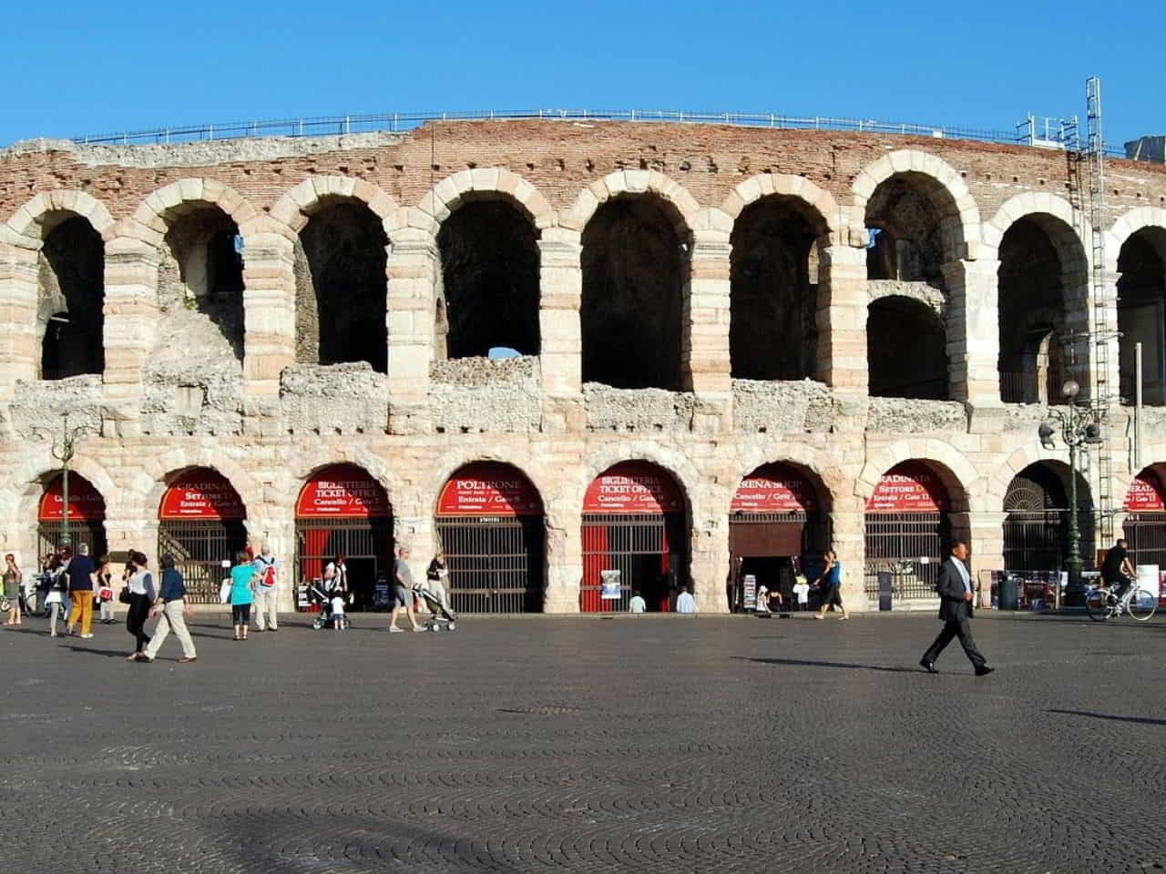 View of the Arena in Verona Italy