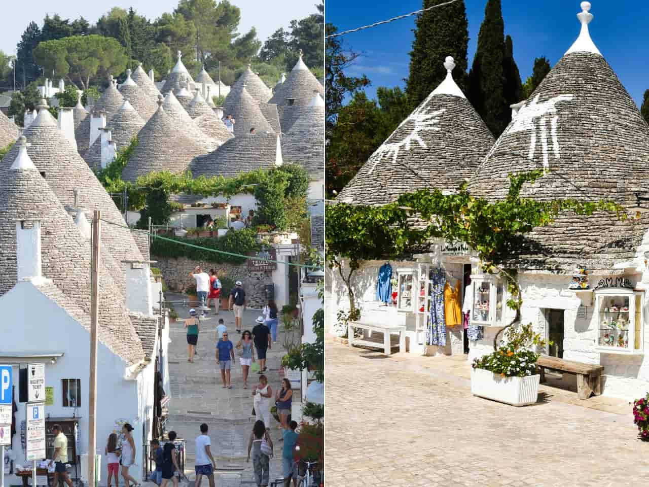Collage of The Best Travel Guide to Alberobello Puglia's Trulli Town Italy