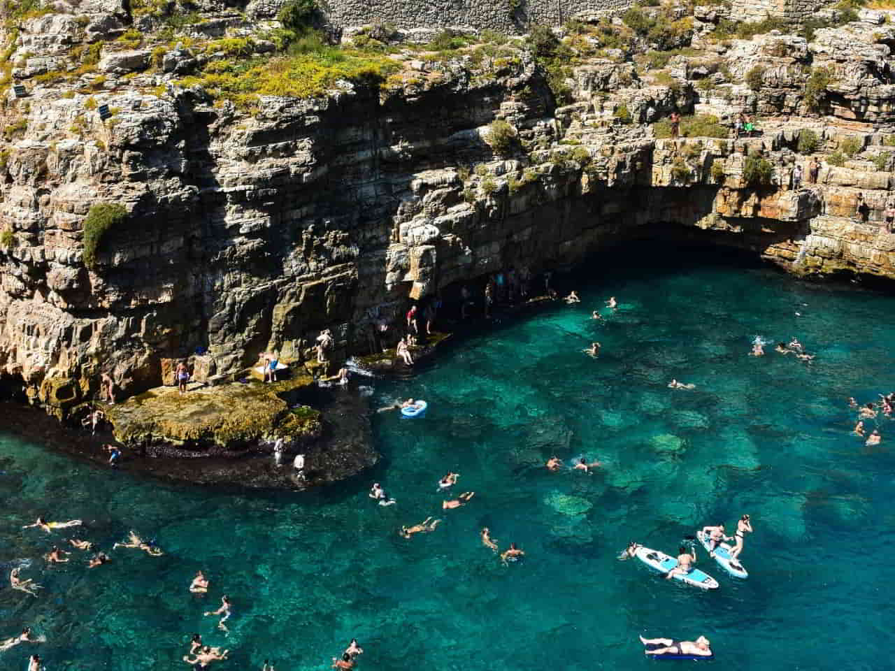 top view of Puglia beach Italy 