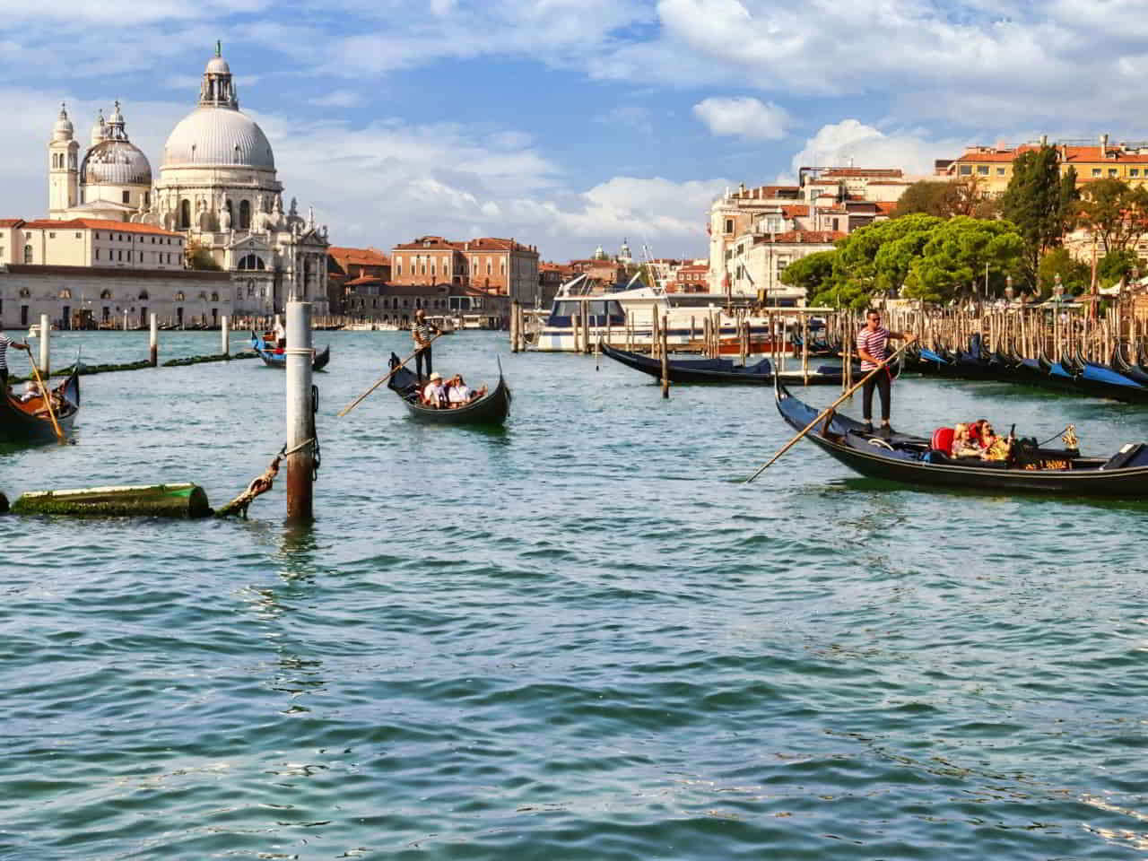 view of Grand Canal of Venice Italy 
