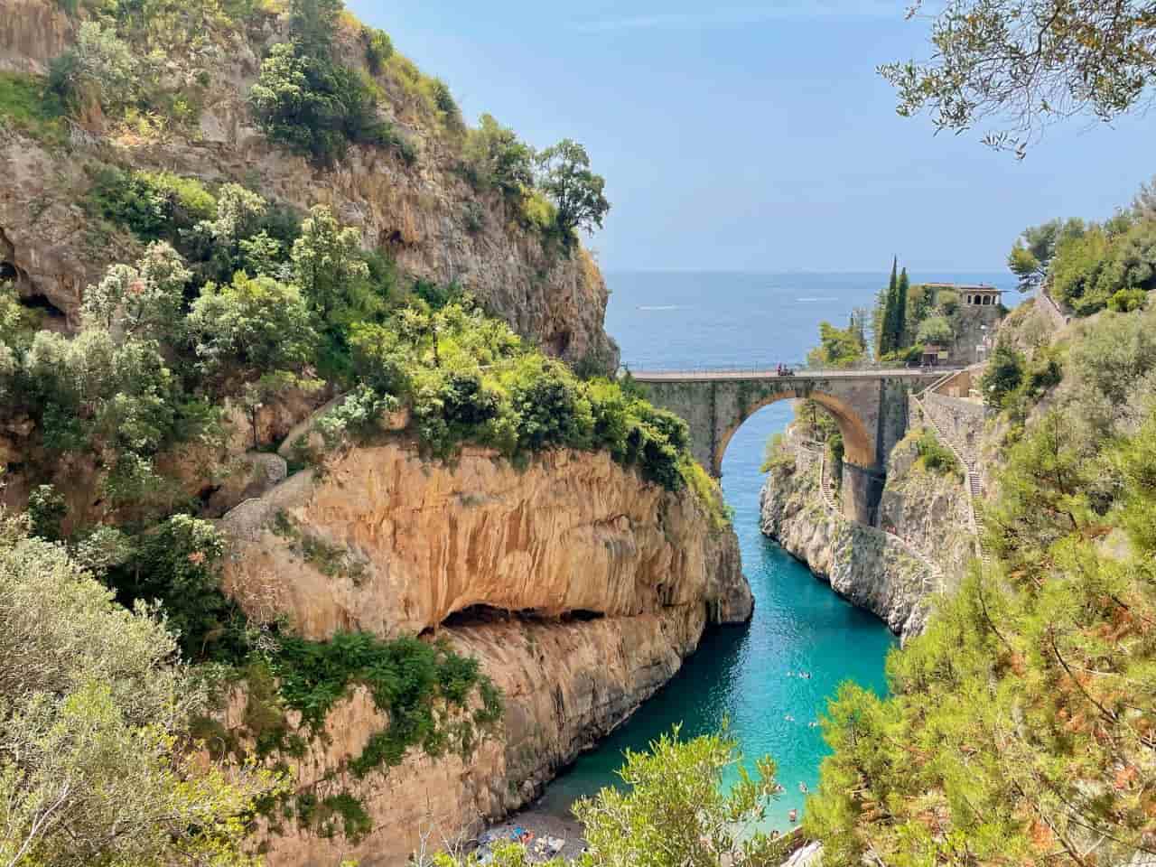 Day view of Fiordo di Furore never miss to visit while you're in the Amalfi Coast