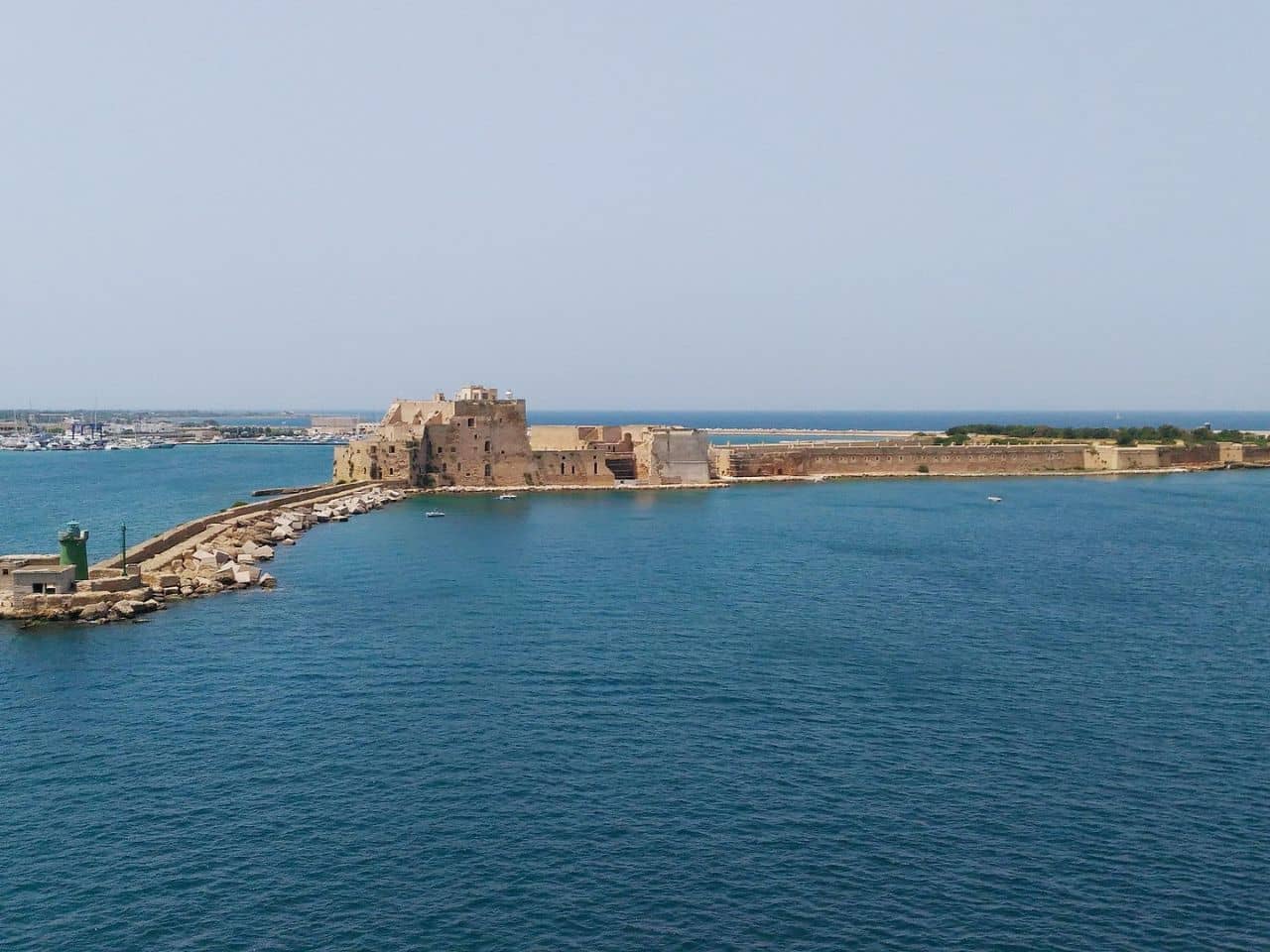 Brindisi Lighhouse view in Puglia Italy