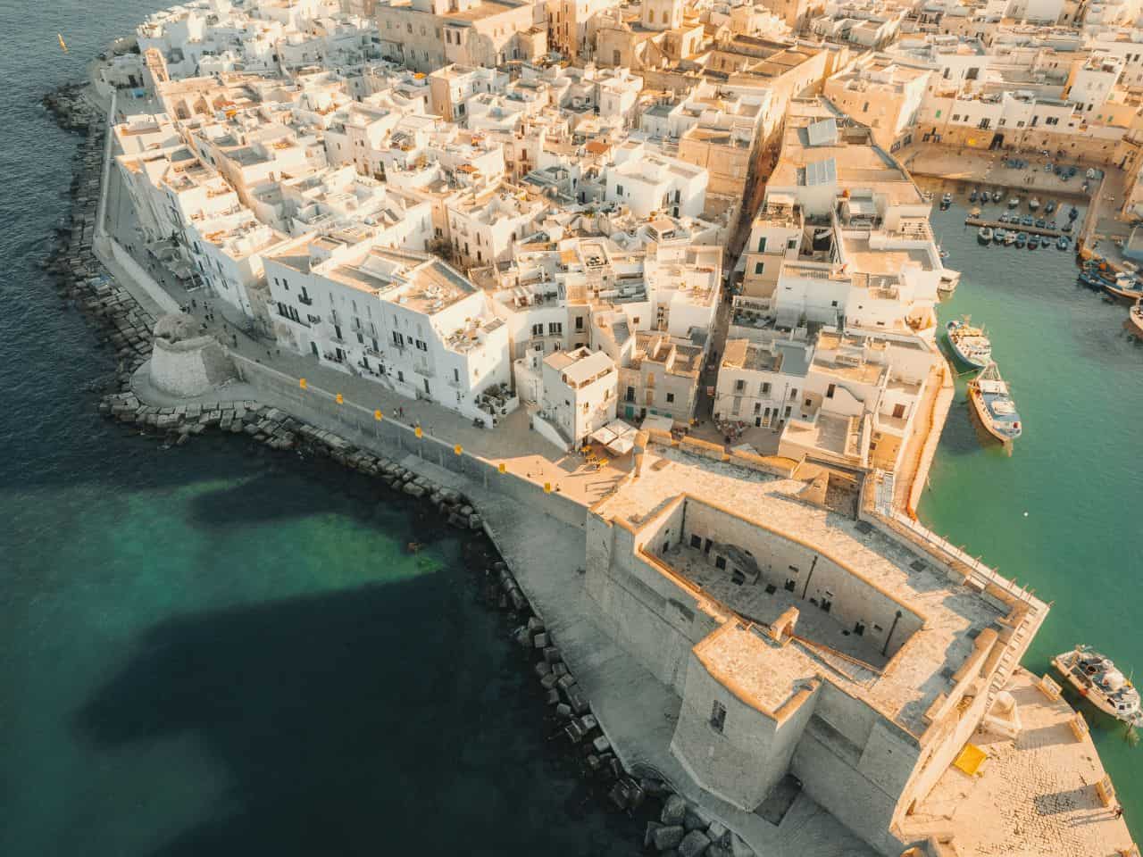 aerial view of Monopoli Read this Travel Guide to Puglia