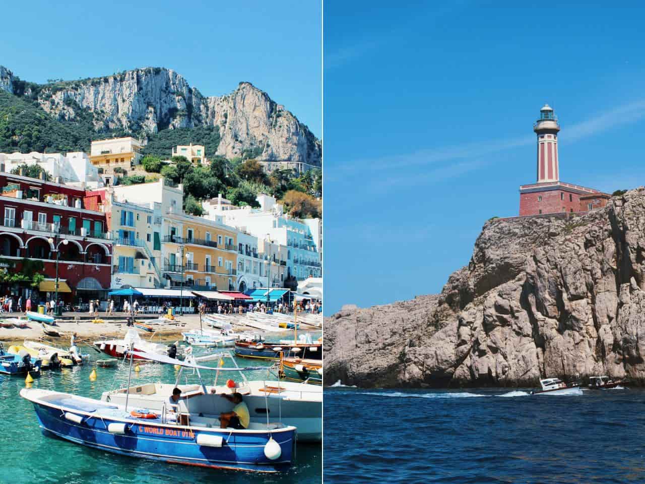 Collage of The Best Things to do in Capri Island Italy