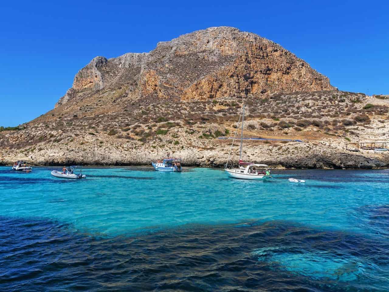Stunning view of Favignana Island of Sicily