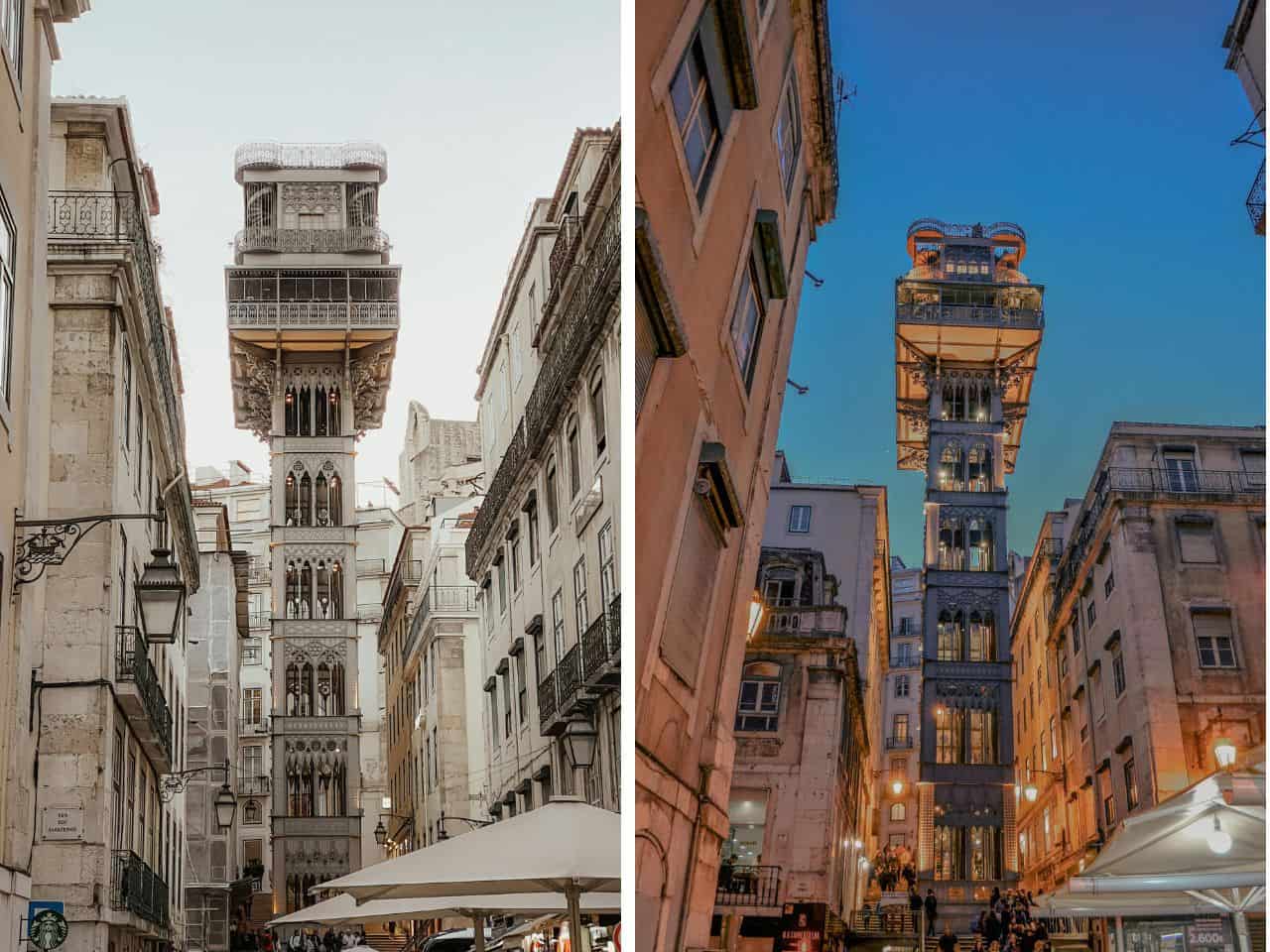 The iconic Elevador de Santa Justa Lift in Lisbon