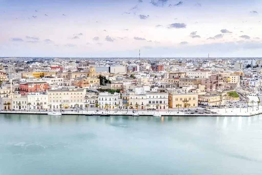 Beautiful ariel view of Brindisi in Puglia