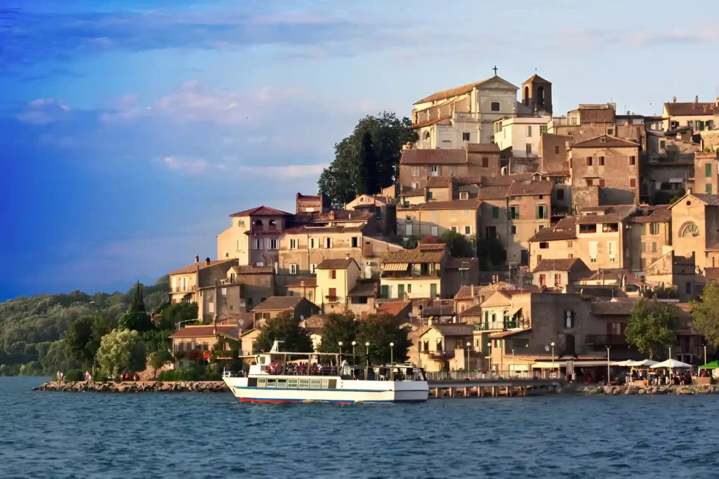 Stunning Castle view on the Lake Bracciano; one of the Best Italian Lakes
