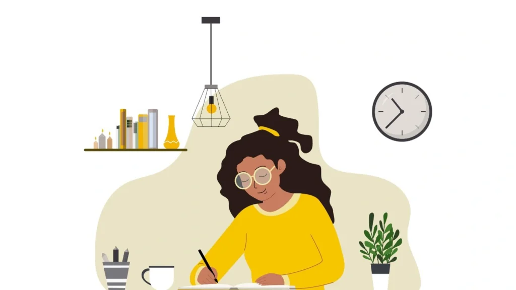 A girl writing down things to do in Puglia