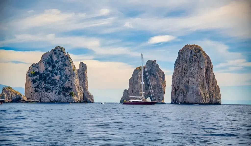 Faraglioni Rocks Formations in Capri Island 