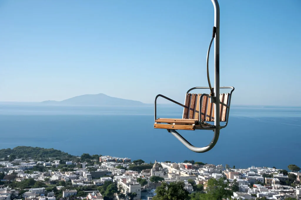 The Chair lift to visit Monte Solaro