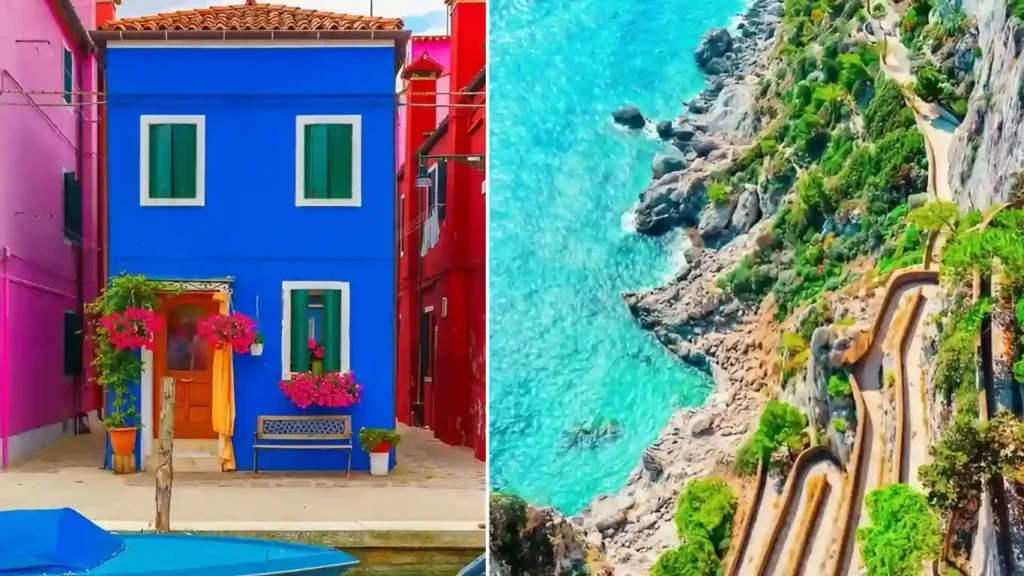 Collage of the Most Romantic Places in Italy for Couples