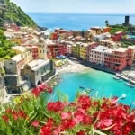 Aerial view of Cinque Terre, Italy