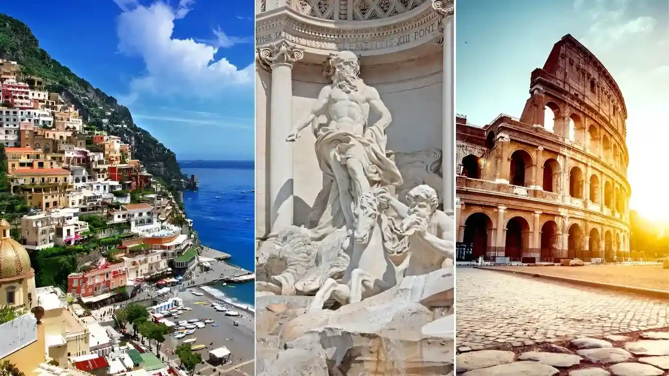 Collage of the Popular Cities to visit in Italy