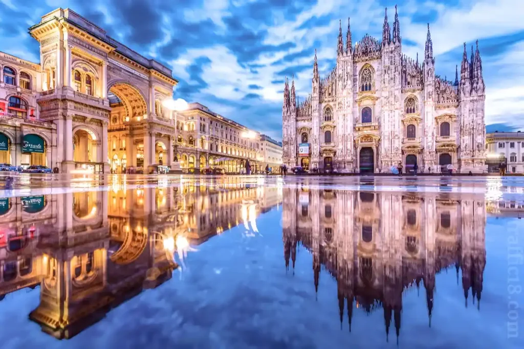 Beautiful view of Duomo cathedral, Milan; Popular Cities to visit in Italy