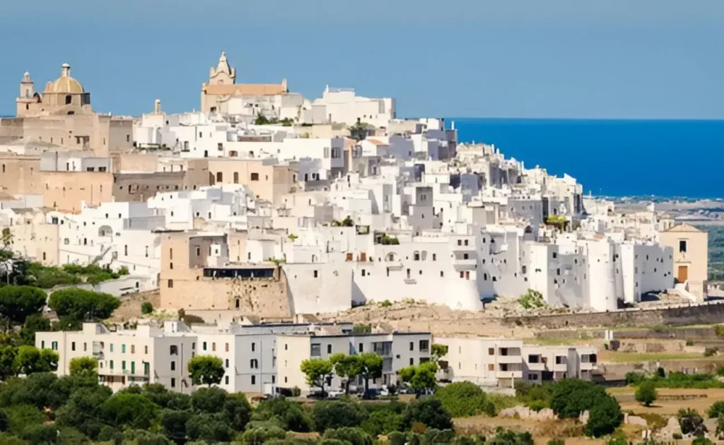 Beautiful view of Ostuni (white city) of Puglia