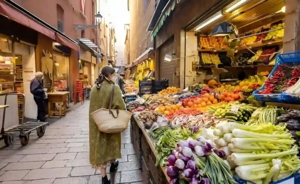 Lady wandering in a local flea post reading travel hacks