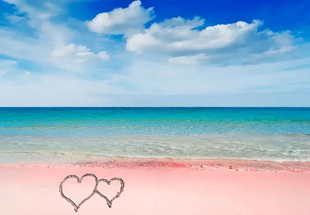 Beautiful View of one of the Best Beaches in Sardinia named Spiaggia Rosa