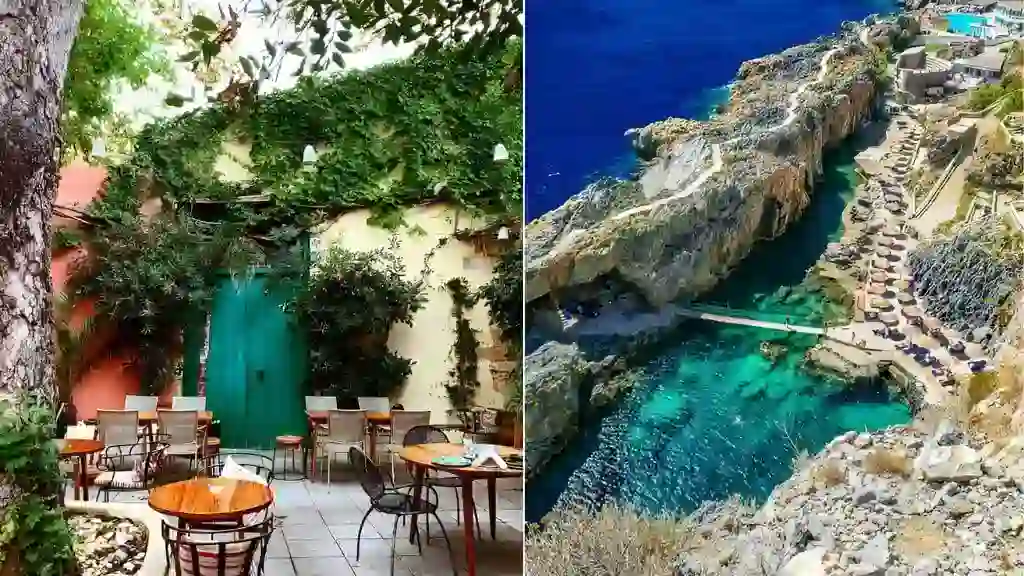 A collage of best scenery of Crete, Greece; Read this to know the best things to do in Crete