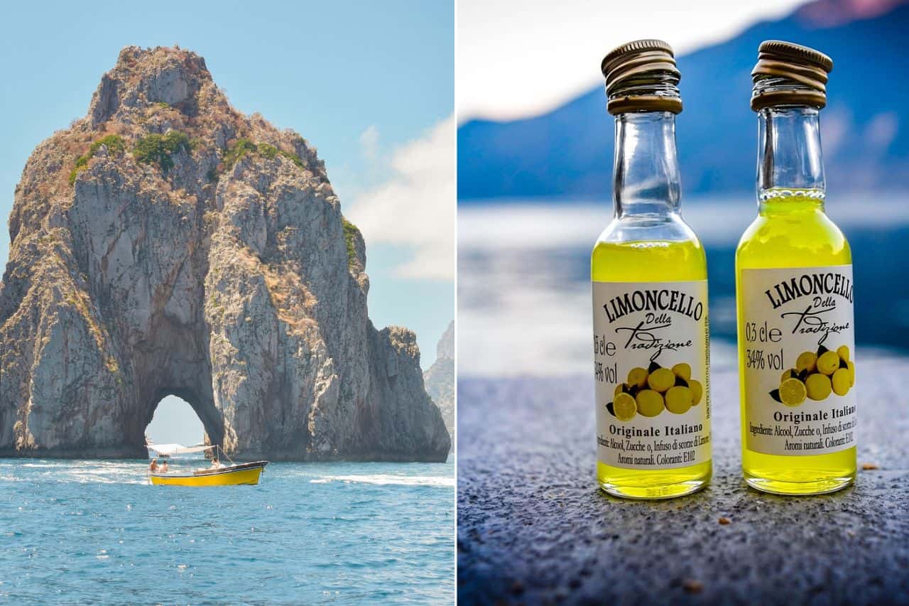 Collage of the best things to do in Capri island