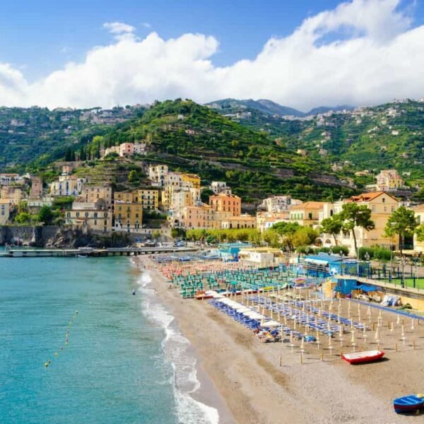 Minori beach, Amalfi Coast on an early summer day