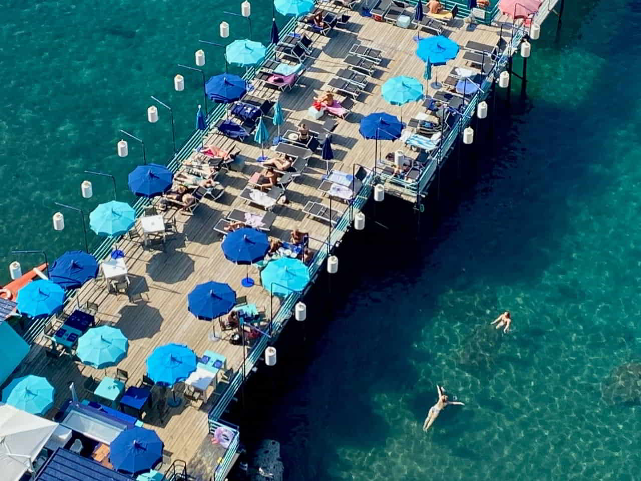 Beautiful view of Sorrento beach Italy 