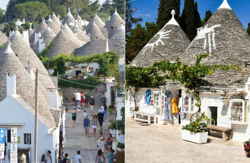 Collage of The Best Travel Guide to Alberobello Puglia's Trulli Town Italy