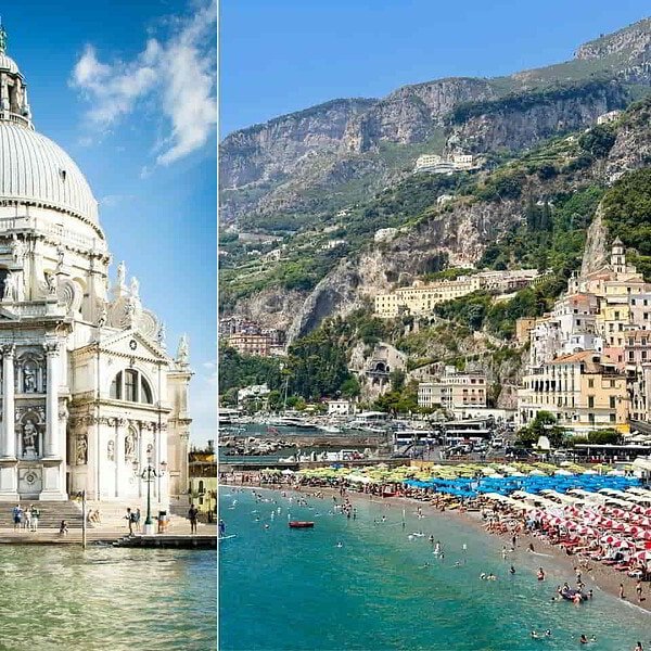 Collage of The Most Romantic Places in Italy to Fall in Love With