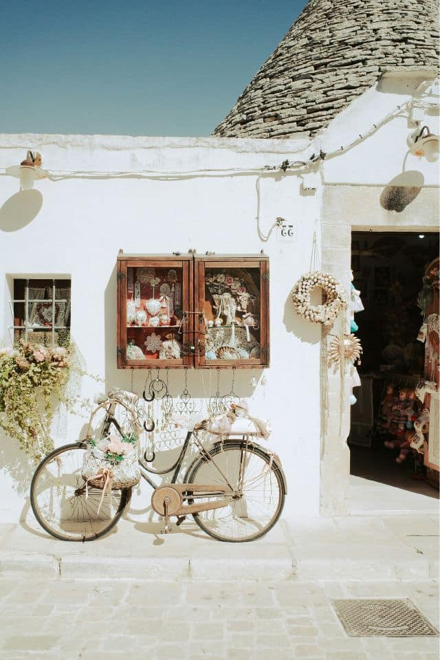 Small shop in Trulli house Alberobello Puglia Italy 