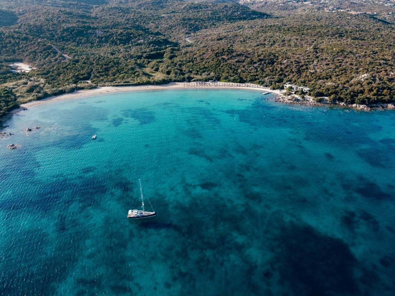 aerial view of Costa Smeralda